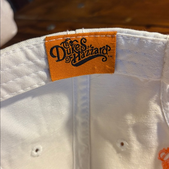 Dukes of Hazzard white Baseball Cap with Orange '01' Accent - Picture 7 of 9